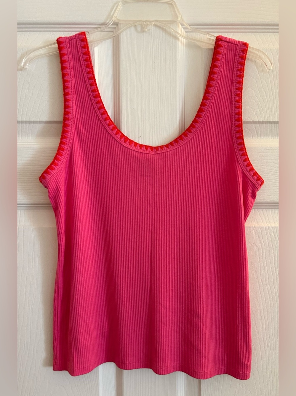 J.Crew Pink / Orange Ribbed Tank Top